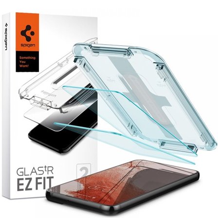 Spigen Glas.tR EZ Fit härdat glas för Samsung Galaxy S22 - 2 st.