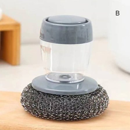 Multifunktionell pressrengöringsborste Inbyggd vätskebehållare Köksdiskborste