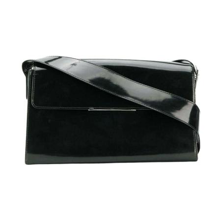 Saint Laurent Vintage, Pre-Owned Patent Shoulder Bag Zwart, Dames, Maat:ONE Size