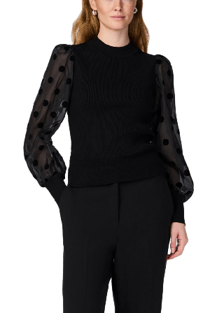 Y.A.S Yasdotme Ls Knit Pullover Stickat Herr Svart S