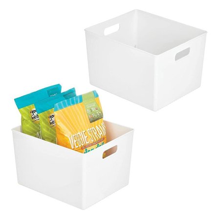 mDesign Plastoppbevaringsboks, Stor Beholder - Kjøkken Pantry Tilbehør