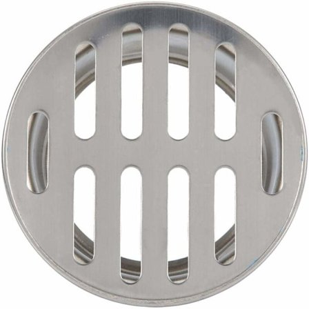 Golvavlopp, runt golvavlopp, 1 avloppsskydd, rostfritt stål balkong anti-täppa golvavlopp för utomhusbruk