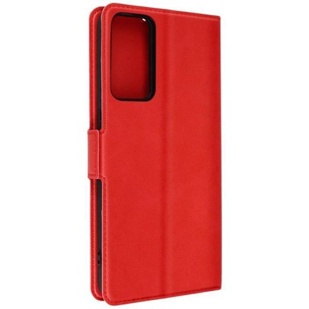 Fodral för TCL 40R 5G - AVIZAR - Röd - Korthållare - Videostöd - Dubbla flikar