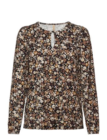 Sc-Marica Aop Bluse Langermet Multi/mønstret Soyaconcept