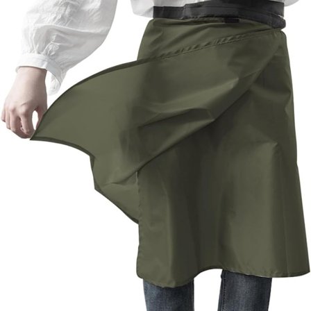 Vandtæt regnnederdel, let kilt, ultralet, tynd cykel-, camping- og vandrenederdel - mørkegrøn-KK1-