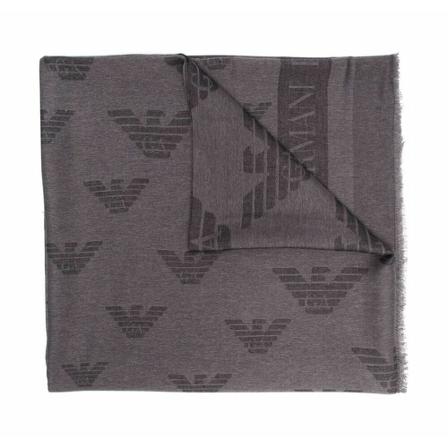 Emporio Armani - Halsdukar - Grå - Herr - Storlek: One Size, Herr, Storlek: ONE SIZE