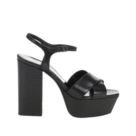Saint Laurent, Bianca Sandals Czarny, Kobieta, Rozmiar: 39 EU