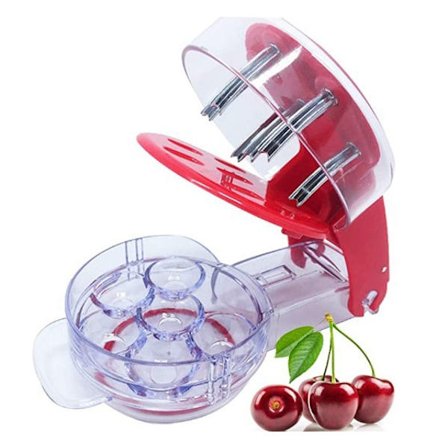 Køkkenredskab til fjernelse af sten fra kirsebær og stenfrugter