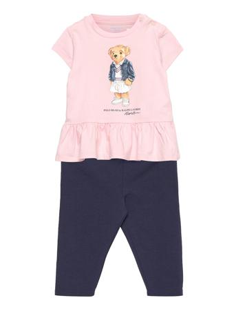 Polo Bear Jersey Top & Legging Set Pink Ralph Lauren Baby