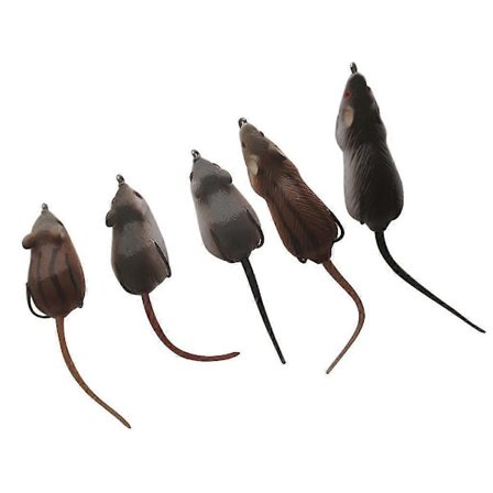 Myke Fiske Lokkemidler Mus Rotte Agn Crankbaits Sett med Oppbevaringsboks