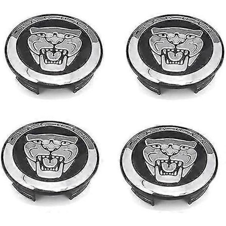 Mustat 59 mm pyörän keskiökupit Jaguar X Type Xk Xf Xj Xj8 Xj6 -malleihin, 4 kpl
