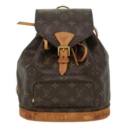 Louis Vuitton Vintage Pre-owned Canvas backpacks brun, Dam Vintage Väskor, Dam, Storlek: ONE SIZE