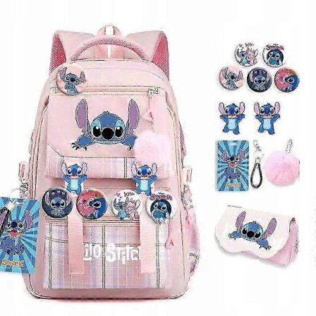 Stor Skolesekk med A4 Størrelse Penal og Veske Stitch Design for Studenter og Profesjonelle