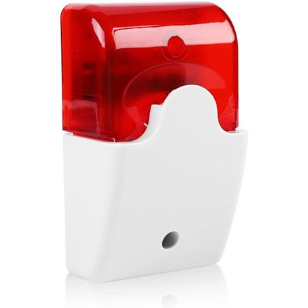 Kablet blinkende sirene DC 12V lydalarm rød lys lyd sirene hjem sikkerhedsalarmsystem