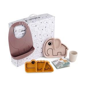 Done by Deer Powder pink Stick&StayGoodie Box Dinner Set One Size - Tableware - One size - Pink - Junge