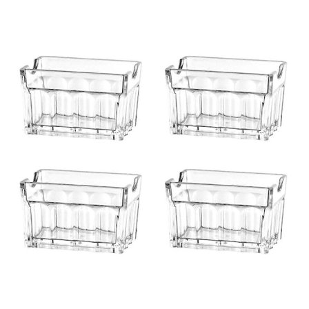 4 kpl Akryyli Sokeripussiteline Sokeripussin Säilytysastia Kulho Pussien Esillepanoon Servettiteline