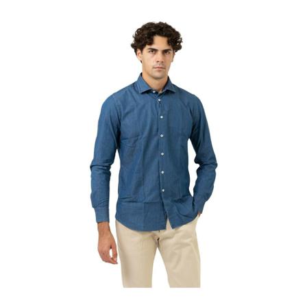 Xacus, Denim Shirts Blauw, Heren, Maat:L