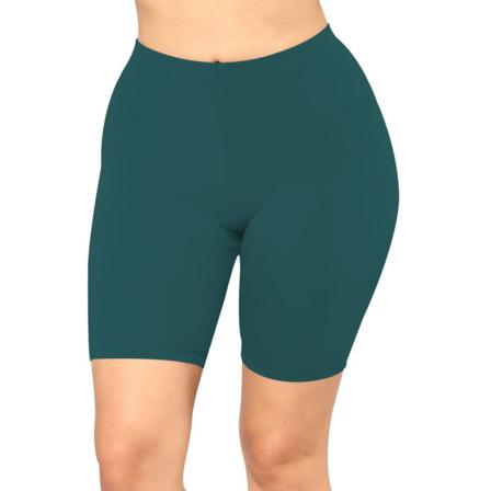 Damer Med Hög Midja Sportshorts Enfärgade Korta Byxor Med Smal Passform