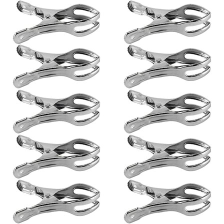 Set med 10 klädnypor i rostfritt stål för badlakan, poolskydd, solstolar och lakan