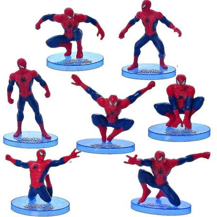 7 stk Spiderman figur leketøy anime dukke modell