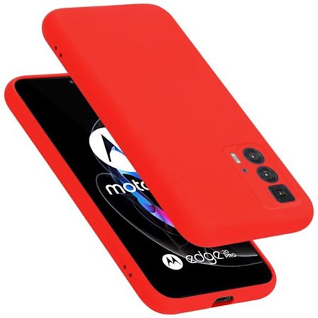 Fodral till Motorola EDGE 20 PRO / EDGE S PRO Skal i LIQUID RED Fodral Skydd i silikon TPU mobiltelefon