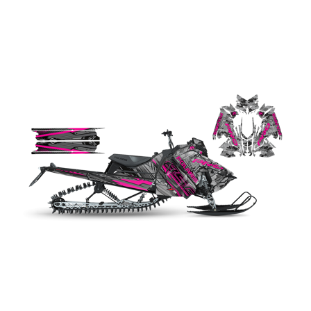 Tarrasarja SweTown Elys-850-Pro-Pinkki - Polaris Axys 800 Pro RMK 155 2016-2020