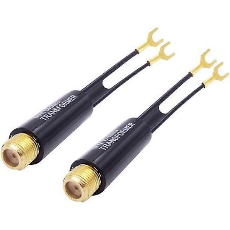 Högkvalitativt helt nytt 2-pack guldpläterad 75 Ohm till 300 Ohm UHF/VHF/FM-anpassning