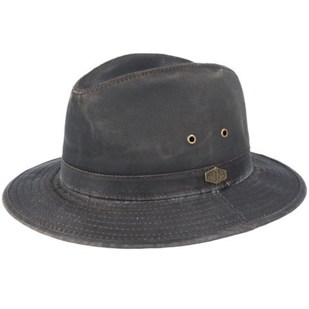 MJM Hats - Brun fedora Hatt - Oakwood Antique Cotton 6 Brown Hat @ Hatstore