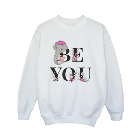Disney Boys Dumbo Be You Sweatshirt 7-8 år Vit