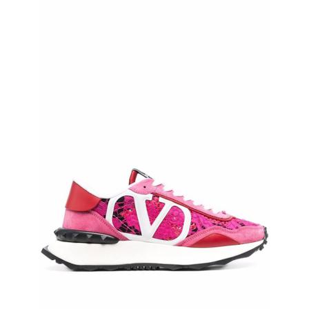 Valentino Garavani, Lacerunner Sneakers Roze, Dames, Maat:41 EU,streep