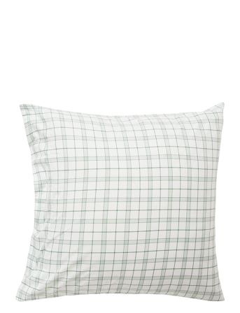White/Green Checked Lyocell/Cotton Pillowcase Home Textiles Bedtextiles Pillow Cases Green Lexington Home