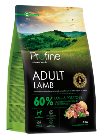 Profine - Tørrfôr til hund Adult lam og poteter 3 kg - Hund - Hundefôr & hundemat - Tørrfôr for hund - ZOO.no