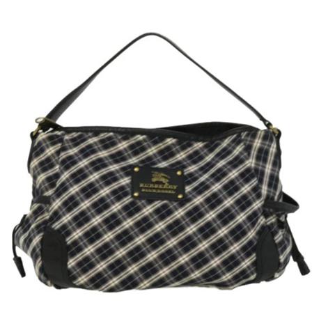 Burberry Vintage, Pre-owned Canvas shoulder-bags Blauw, Dames, Maat:ONE Size