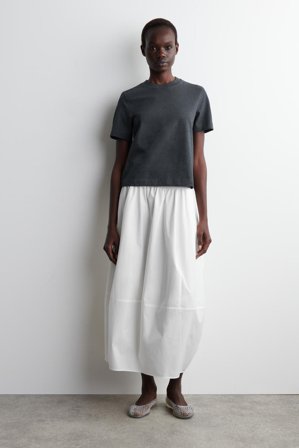 COS Women's Clean Cut Regular T-Shirt in Grey