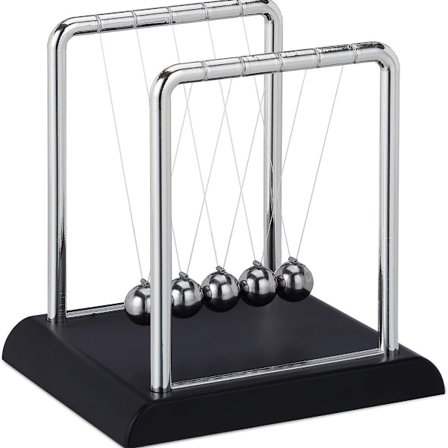 Newtons pendel, klassisk kulependel, 5 kuler, fysikkdekorasjon for kontor og KLB