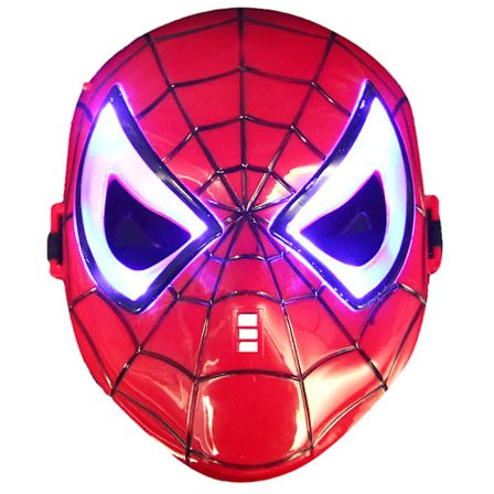 Lysende Spiderman Maske Drenge Børn Voksne Fancy Dress Superhelt