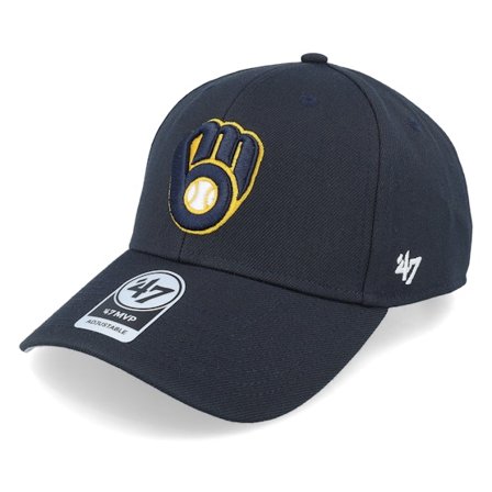 47 Brand - Azul adjustable Gorra - Milwaukee Brewers Mvp Navy Adjustable @ Hatstore