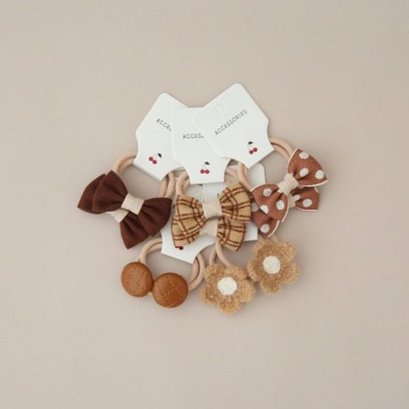 10 st Elastiskt gummiband Hårband Bowknot 5 5