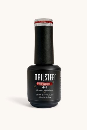 Nailster Gel Polish 441 - 15ml - Red Glitter, Makeup, Gelénegle, Gel Neglelak