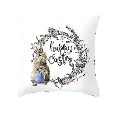 Pääsiäiskoristeet Puputyynynpäälliset 18x18 Tuumaa Kodinsisustukseen Sisä- Ja Ulkokäyttöön, Kanin Kori Muna Garland Maalaistalon Sisustus 