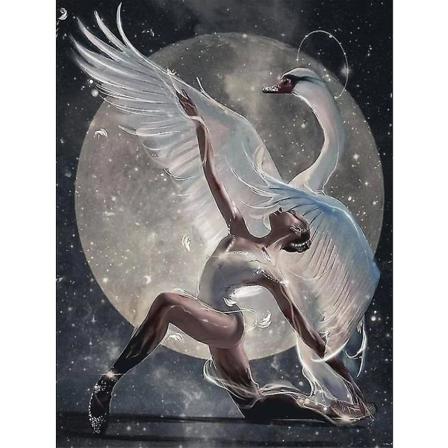 5D DIY Joutsen Tanssiva Tytt T ysi Py re Timantti Maalaus Mosaiikki Sarja Strassit Piirustus Kuva Koti Sisustus Taide K sity 110255 15.7x19.6inch