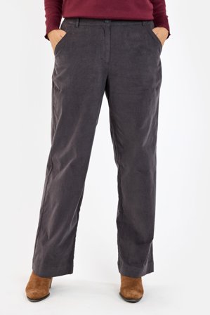 SIGNATURE - Bukser - Grå - Let Fløjl