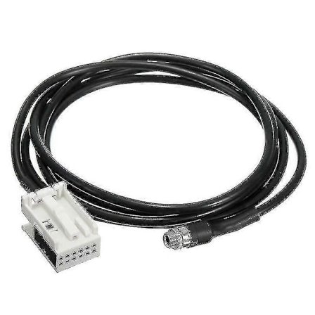 Auton 3,5 mm 12-nastainen naaraspuolinen audio musiikki Aux-kaapeli sisääntuloadapteri, yhteensopiva W169 W203 W209 W221 W164 kanssa