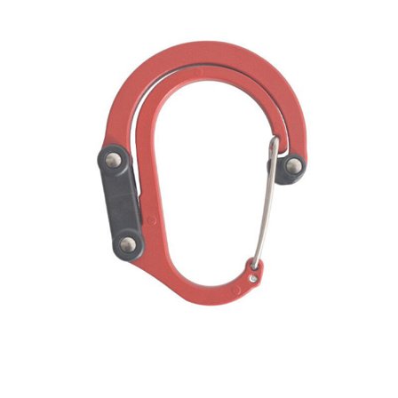 Et stykke rød karabinhake mini - dobbel karabinhake roterbar - hoo