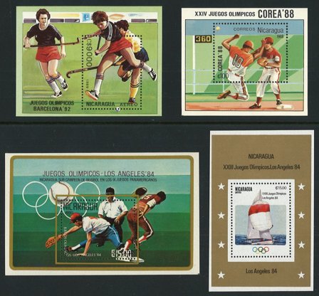 Nicaragua 1983-1990 - 5 sæt total 35 frimærker og 4 miniark - Postfrisk