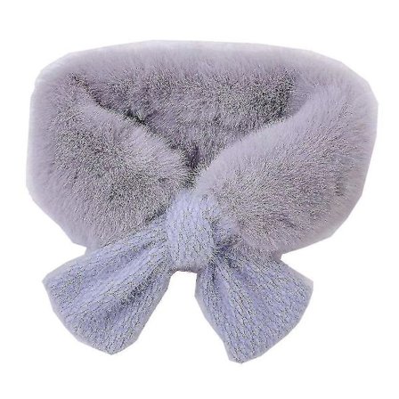 Vinter Barn Skjerf Baby Søt Fuskepels Krage Plysj Varme Jente Barn Strikkede Nakkeskjerf Kryss