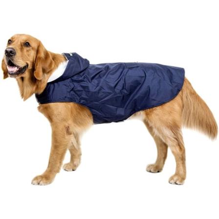 Poncho för hundkläder med reflexband, andningsbart och justerbart blått 4XL
