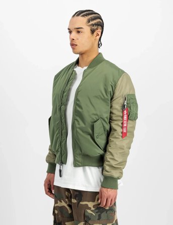 Alpha Industries Ma-1 Camo Back Embroidery - Green - S