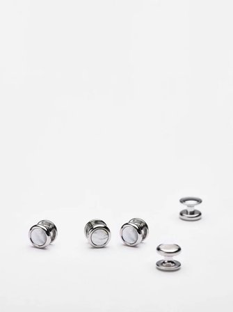 John Henric Men's Formelle Knöpfe Silber Size Onesize