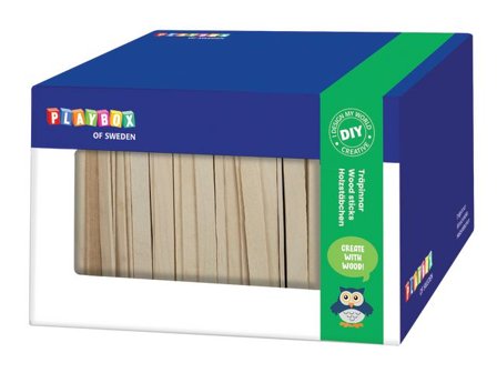 PLAYBOX Träpinnar 115x10mm 1000/fp - Lyreco - Skola och förskola - Hobbymaterial - Pyssel - Trä